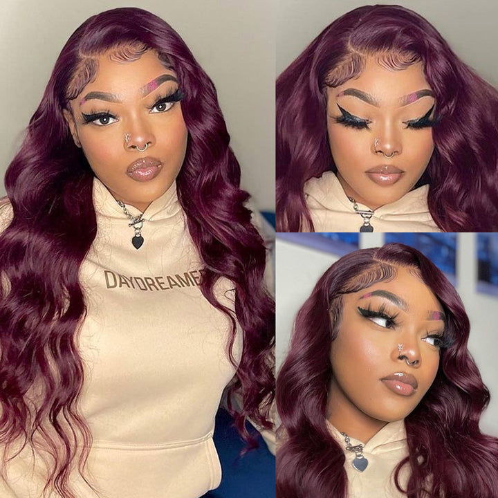 99JBurgundyWigBodyWave13x4LaceFrontWigsStraightColoredWigsBodyWaveHumanHairLaceFrontWigsWithBabyHairPrePluckedBestHumanHairWigs_3_720x